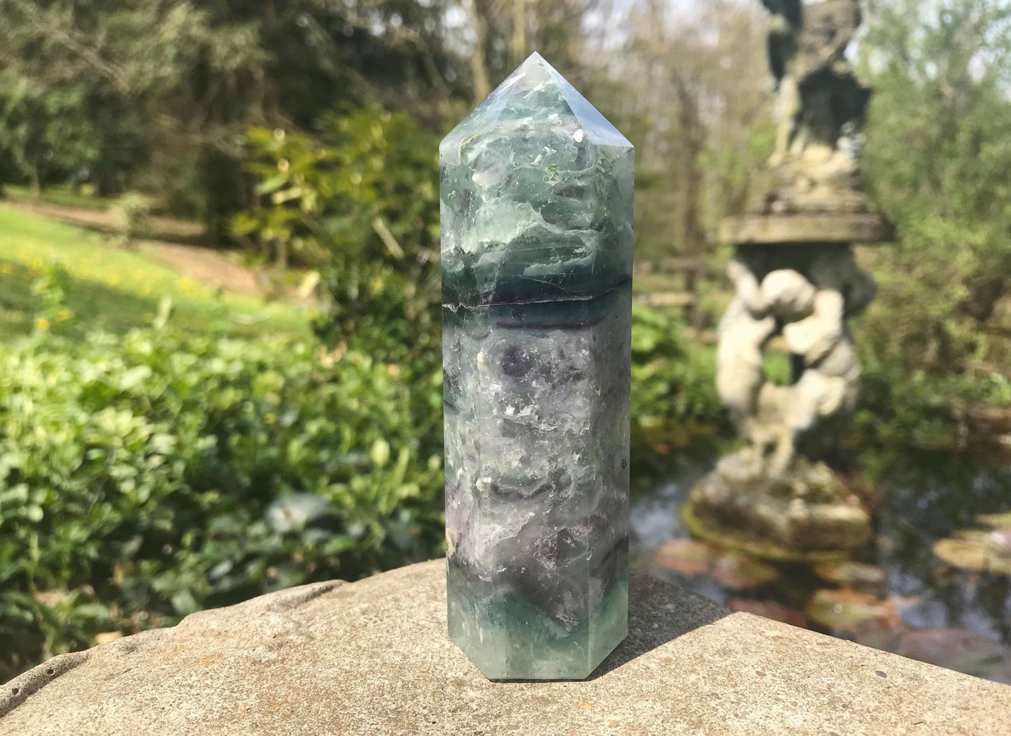 Rainbow Fluorite Tower ~ Large - Gem Realm 