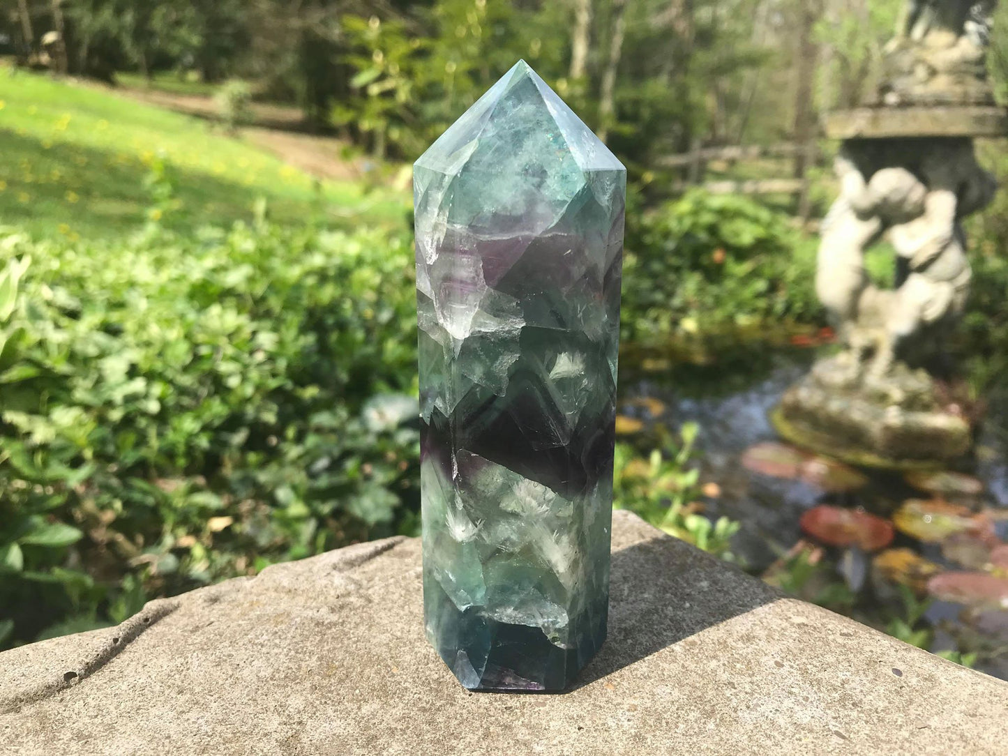 Rainbow Fluorite Tower ~ Large - Gem Realm 