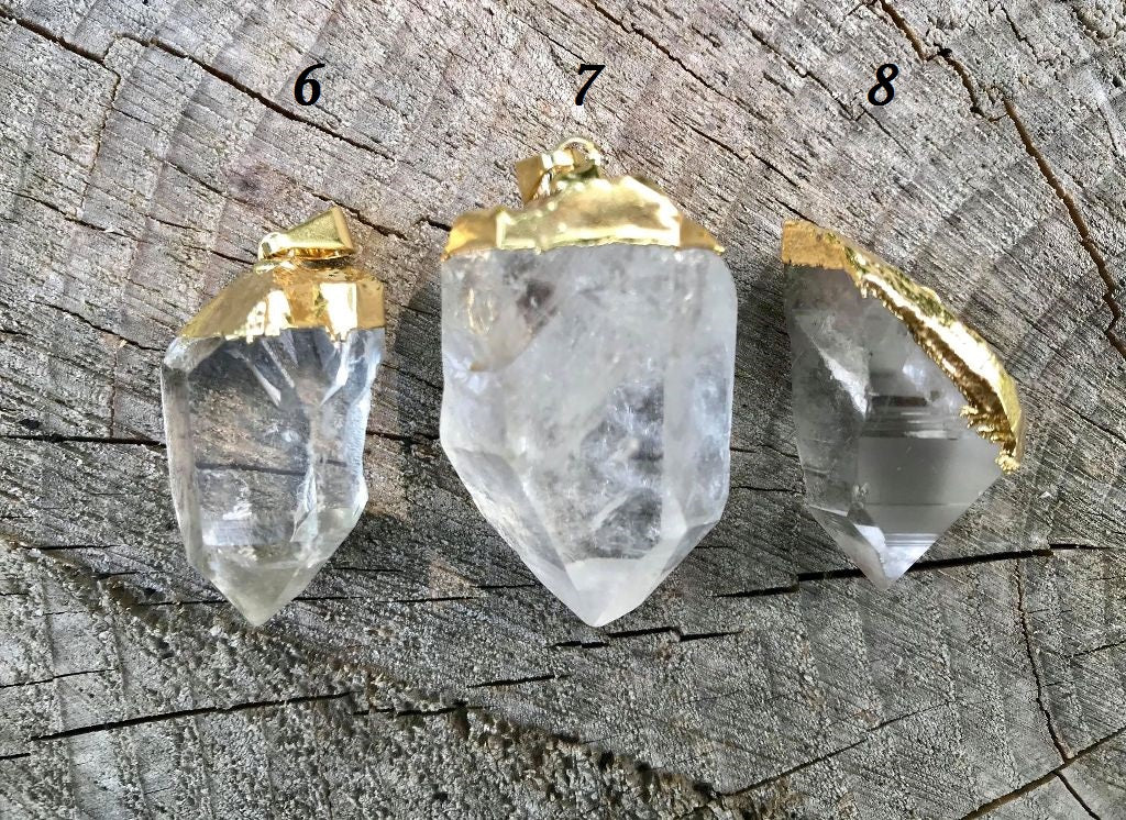 Lemurian sales crystal pendant