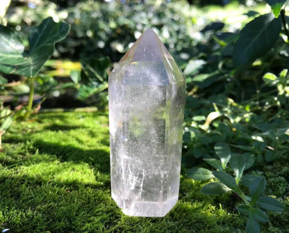 Smoky Quartz Tower ~ White - Gem Realm 