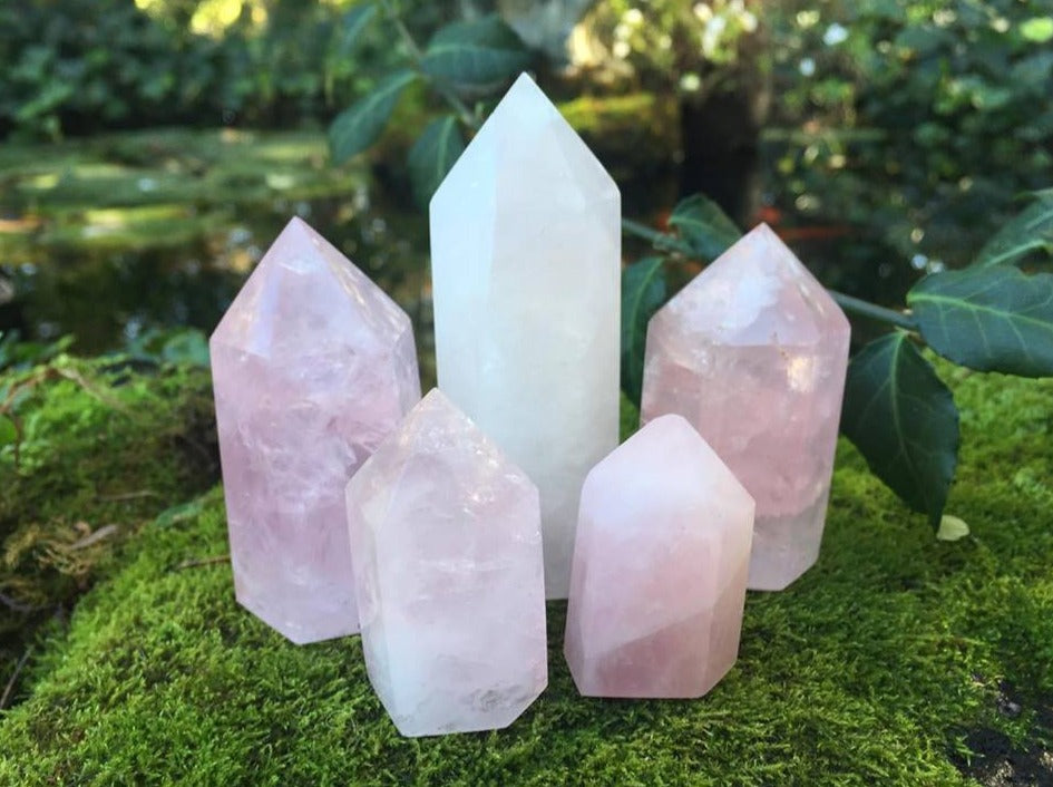 Rose Quartz Towers ~ Small ~ Medium - Gem Realm 