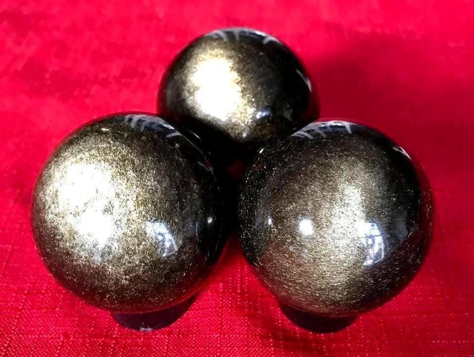 Gold Sheen Obsidian Spheres - Gem Realm 
