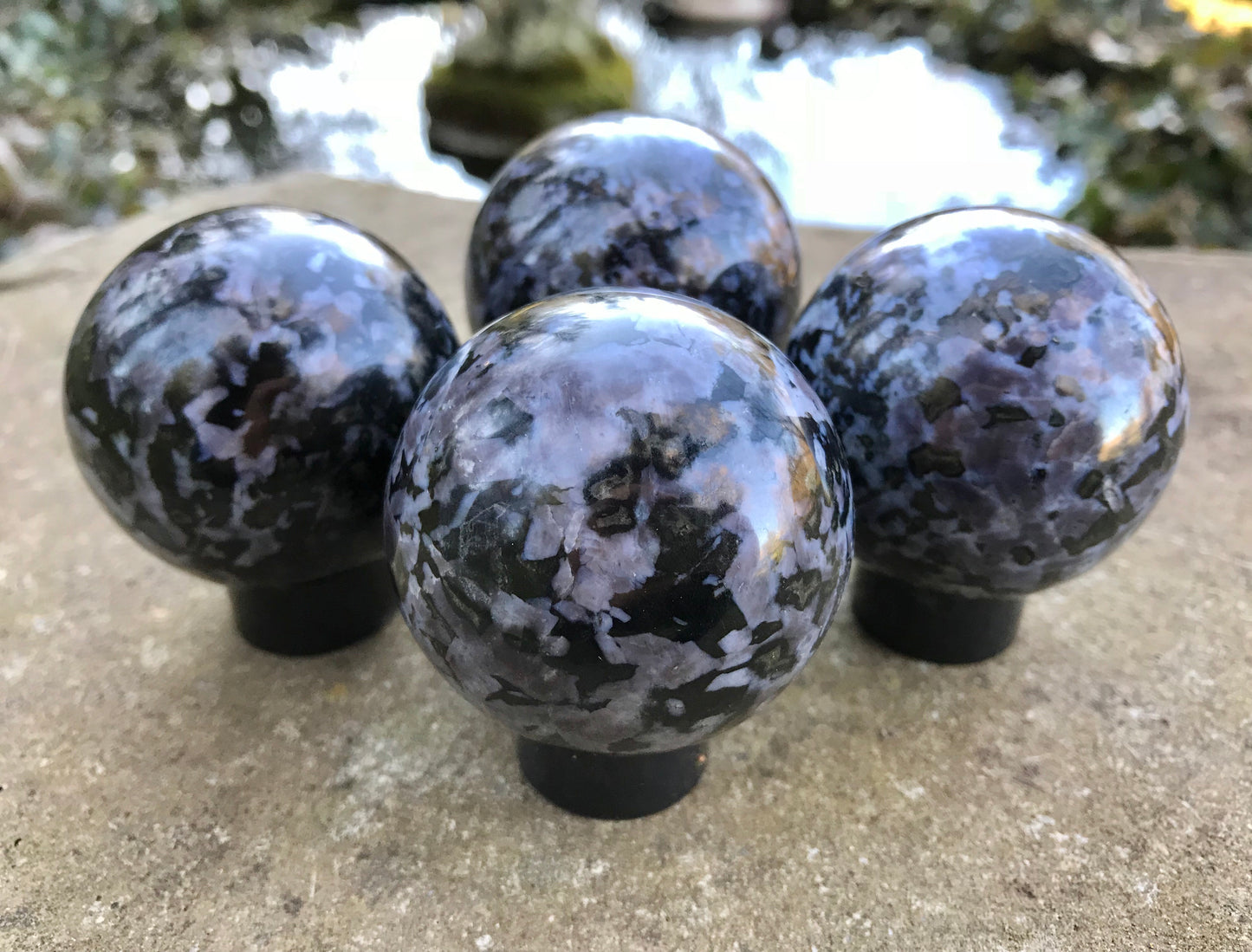 Indigo Gabbro Spheres - Gem Realm 