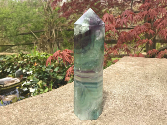 Rainbow Fluorite Tower ~ Large - Gem Realm 